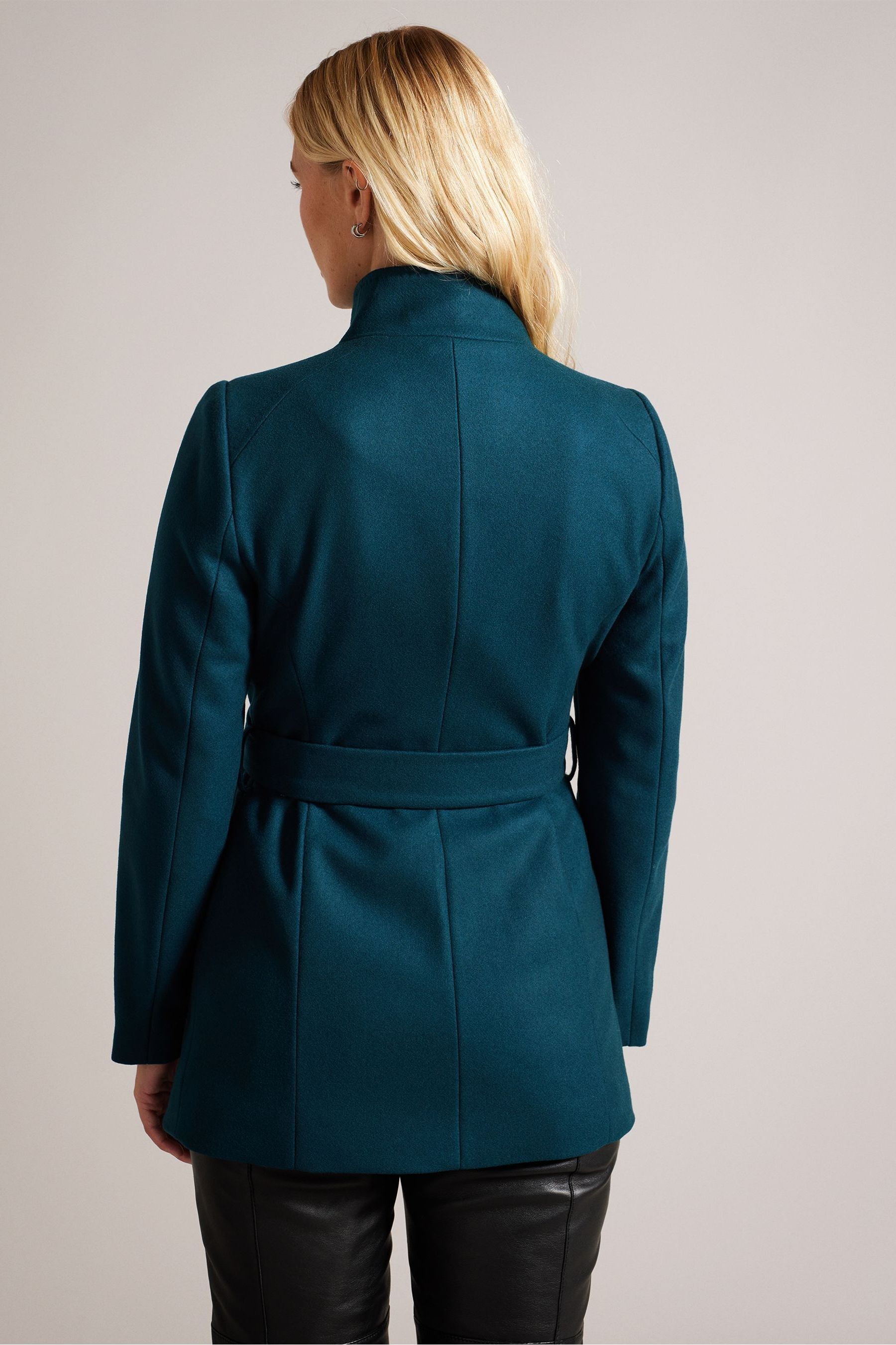 Ted baker short wool wrap coat discount