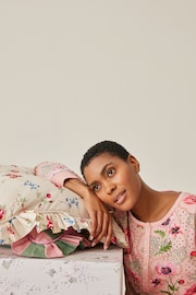 Cath Kidston Pink Floral Print Cotton Henley Pyjamas - Image 10 of 12