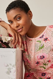 Cath Kidston Pink Floral Print Cotton Henley Pyjamas - Image 11 of 12