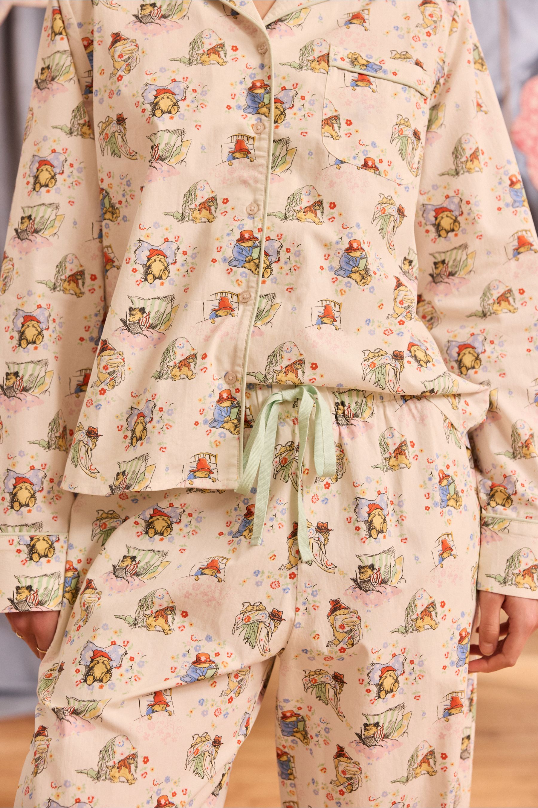 Buy Cath Kidston Ecru Paddington 100 Cotton Poplin Button Through Pyjamas from Next Canada