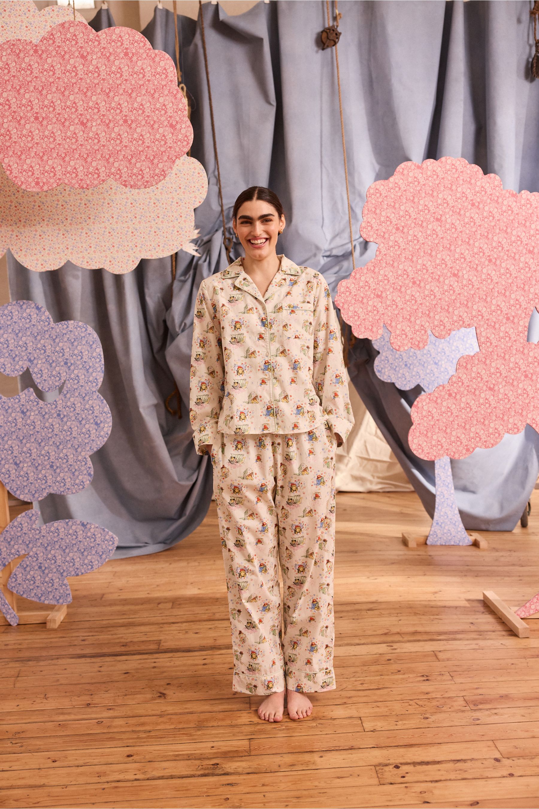 Cotton button through pyjamas 2025