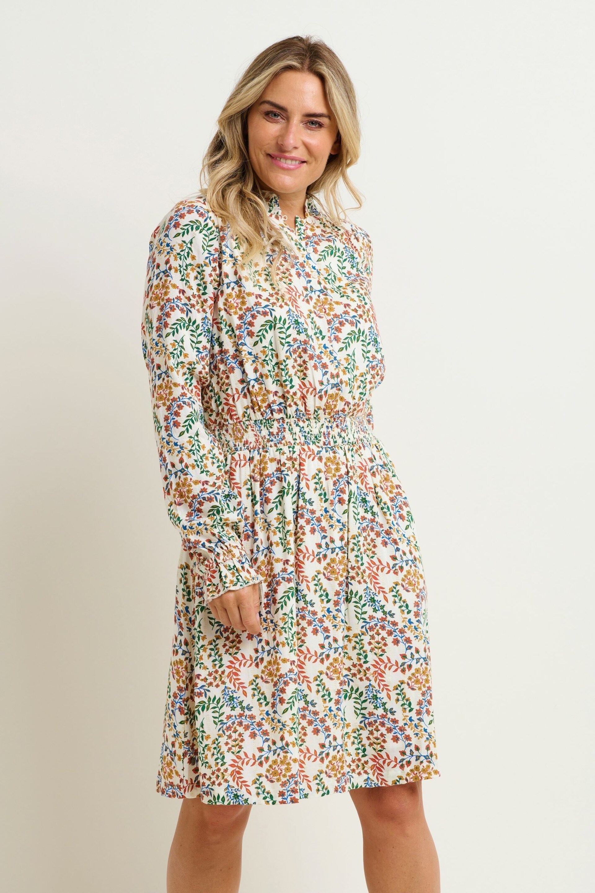 Brakeburn Natural Cream Floral Paisley Dress - Image 1 of 4