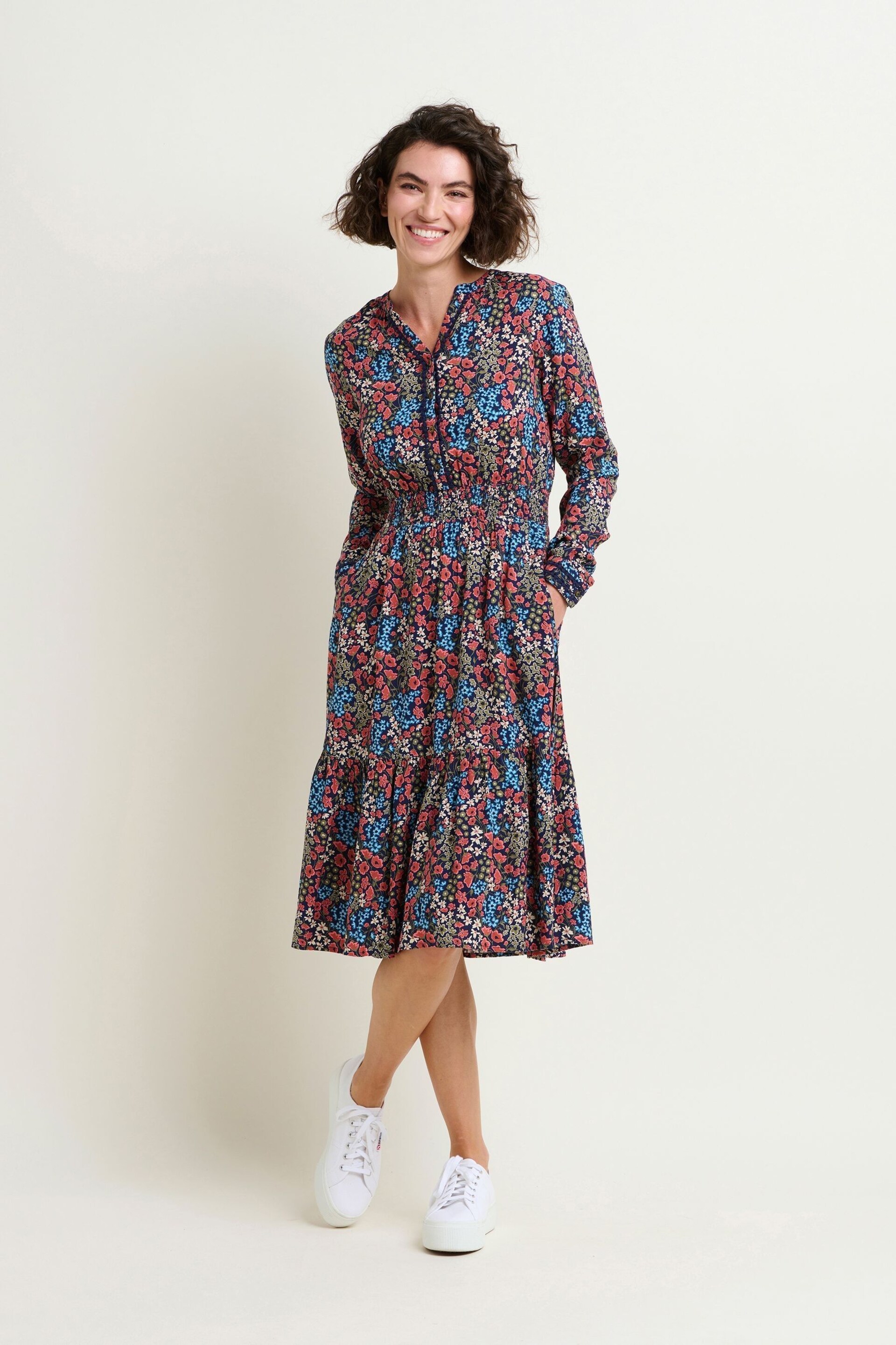 Brakeburn Natural Regan Midi Dress - Image 3 of 4