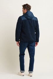 Brakeburn Blue Zip Thru Fleece Top - Image 2 of 4