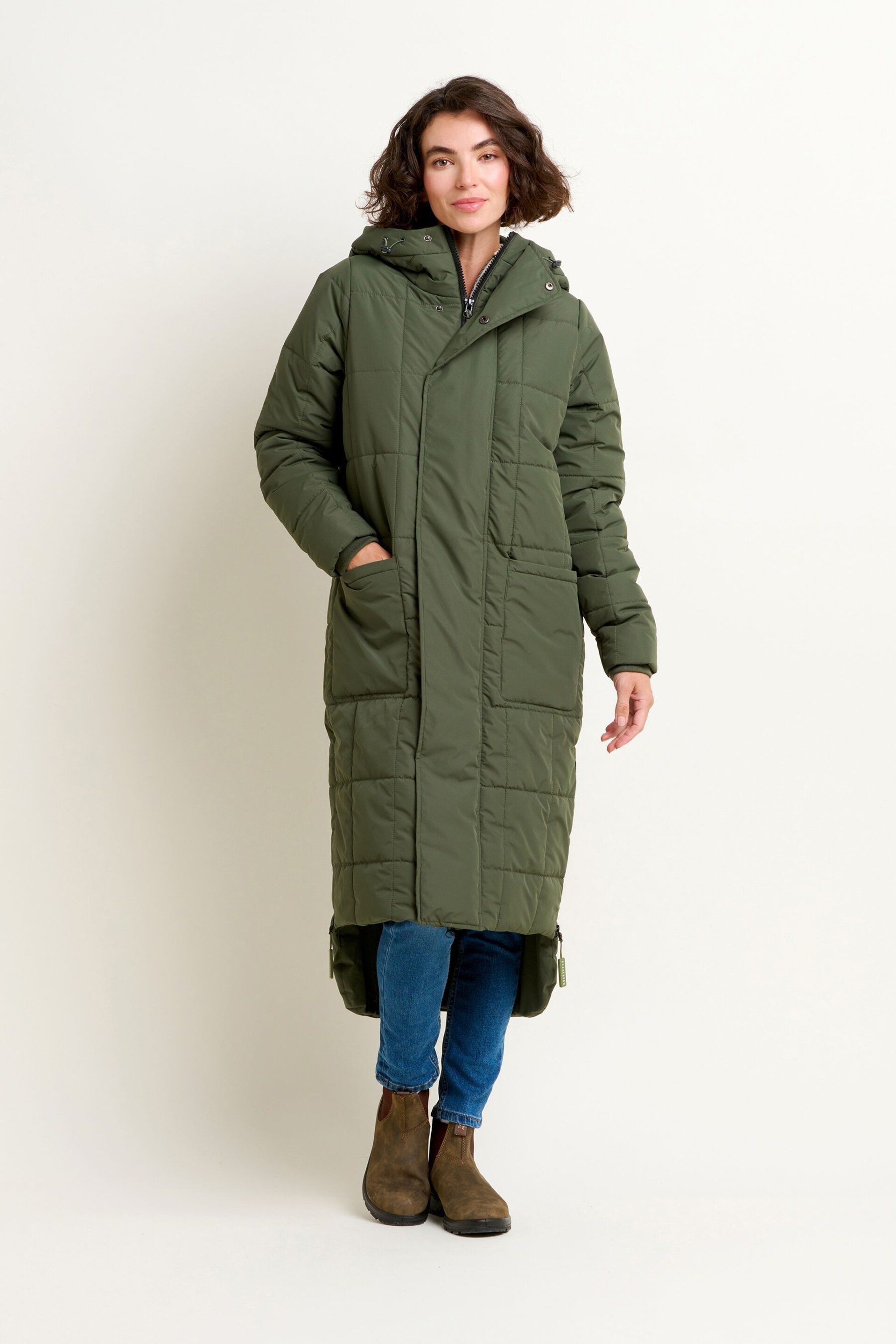 Brakeburn Natural Square Quilt Puffer Coats - Image 3 of 5