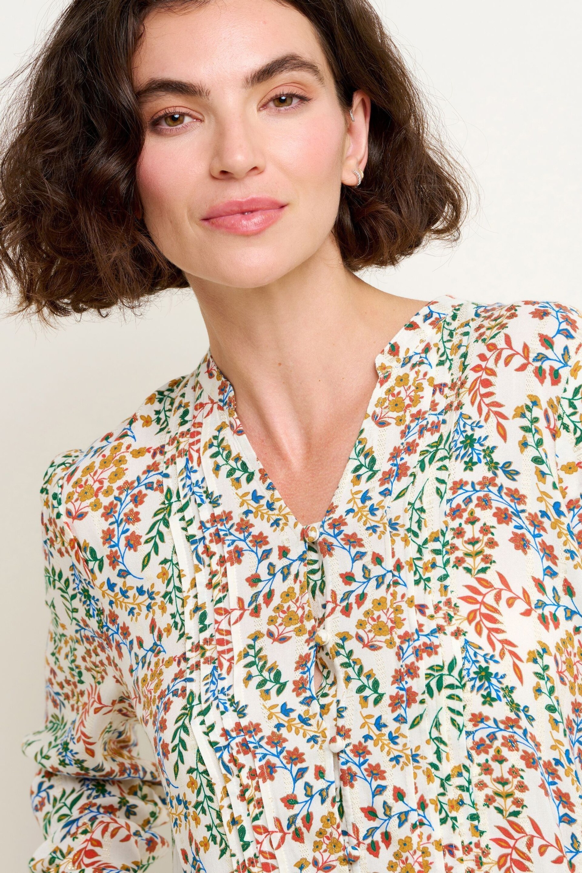 Brakeburn Natural Floral Paisley Blouse - Image 4 of 4