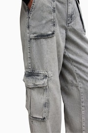 AllSaints Grey Frieda Straight Trousers - Image 6 of 7
