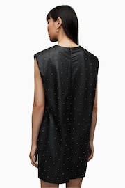 AllSaints Black Pinstud Mika Dress - Image 2 of 6