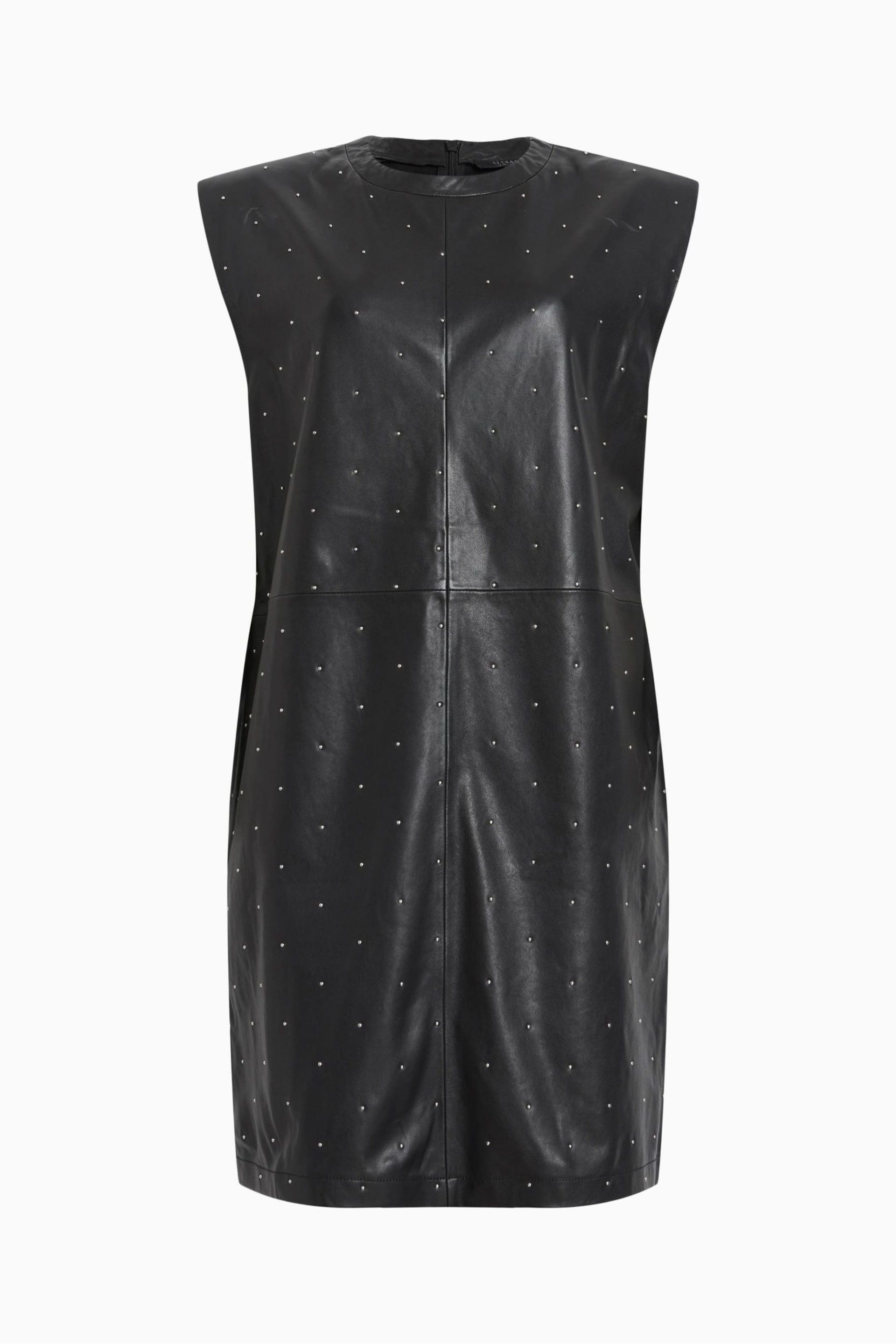AllSaints Black Pinstud Mika Dress - Image 6 of 6