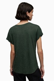 AllSaints Green Anna Shimmer T-Shirt - Image 2 of 6