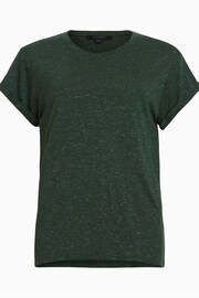 AllSaints Green Anna Shimmer T-Shirt - Image 6 of 6