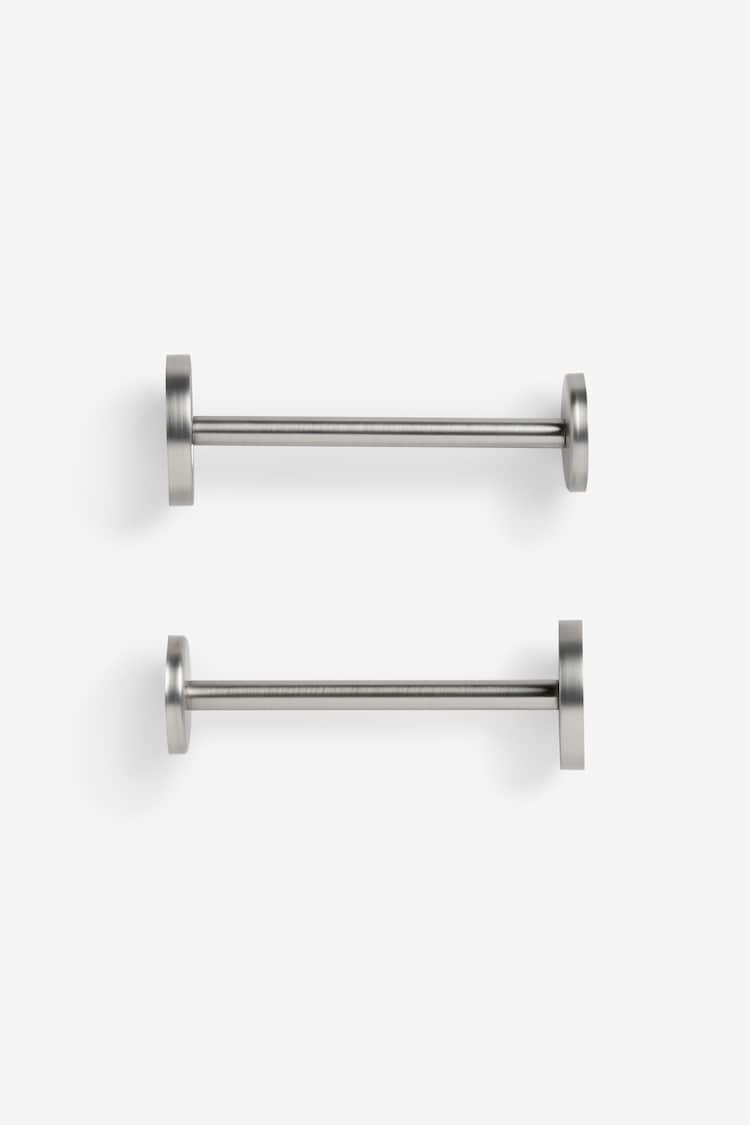 Brushed Silver Next Set of 2 Stud Curtain Holdbacks - Image 2 of 4