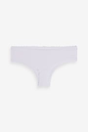 Green/White Hipster Microfibre and Lace Trim Knickers 3 Pack - Image 6 of 8