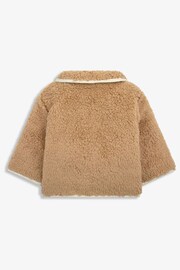 The Little Tailor Baby Natural Quilted Reversible Plush Lined Sherpa Fleece Jacket - Image 4 of 8