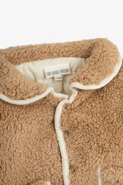 The Little Tailor Baby Natural Quilted Reversible Plush Lined Sherpa Fleece Jacket - Image 6 of 8