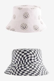 Checkerboard Smile Reversible Bucket Hat (3mths-16yrs) - Image 1 of 2