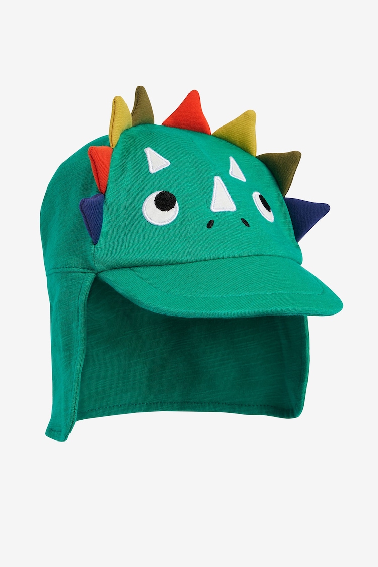 Green Dinosaur Legionnaire Hat (3mths-6yrs) - Image 1 of 2