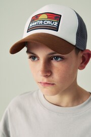 Brown Santa Cruz Mesh Back Baseball Cap (3-16yrs) - Image 4 of 7