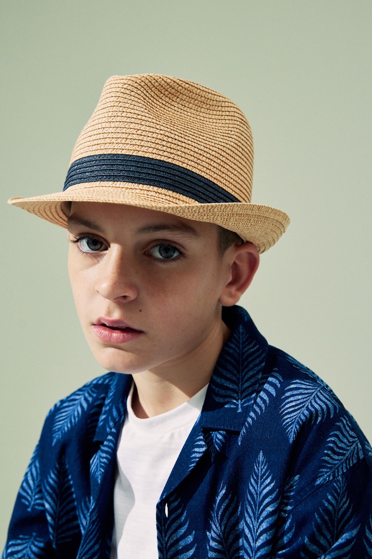 Neutral Navy Band Trilby Hat (1-16yrs) - Image 3 of 5