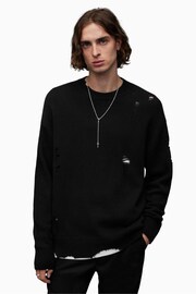 AllSaints Black Vicious Crew Jumper - Image 1 of 5