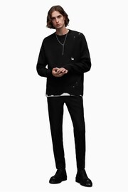 AllSaints Black Vicious Crew Jumper - Image 3 of 5