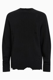 AllSaints Black Vicious Crew Jumper - Image 5 of 5