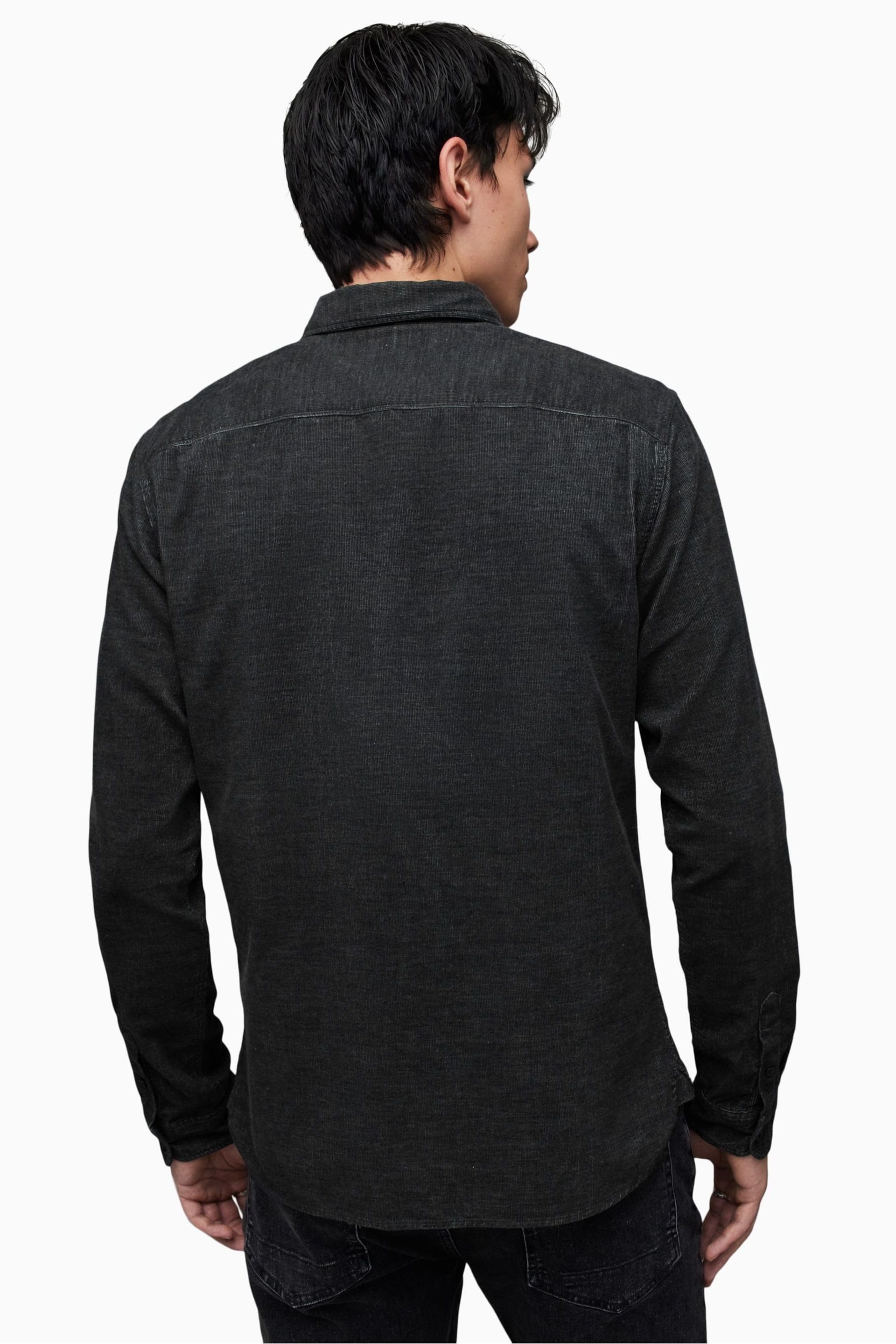 AllSaints Black Long Sleeve Lorella Shirt - Image 2 of 5