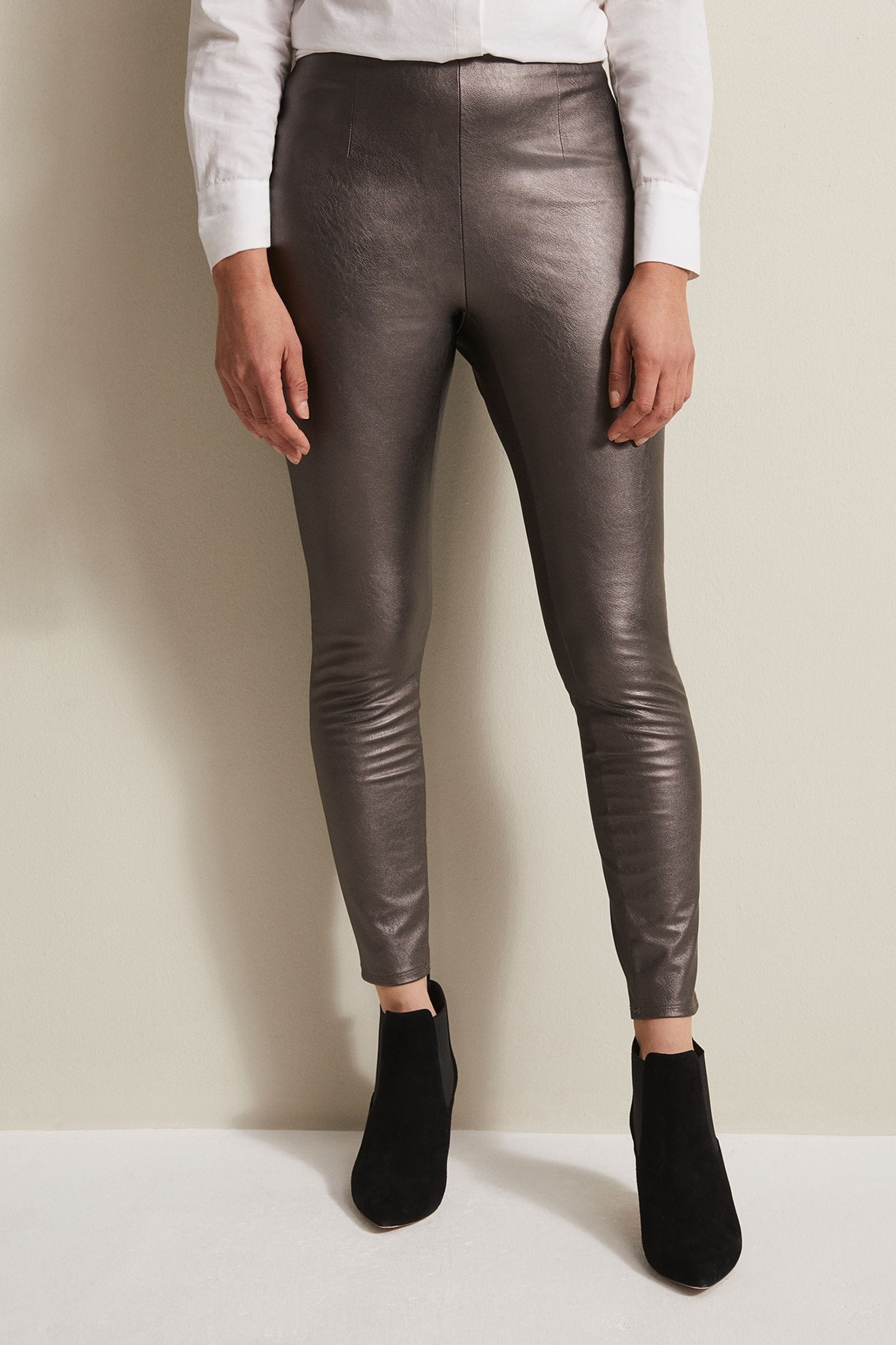 Faux leather jeggings sales