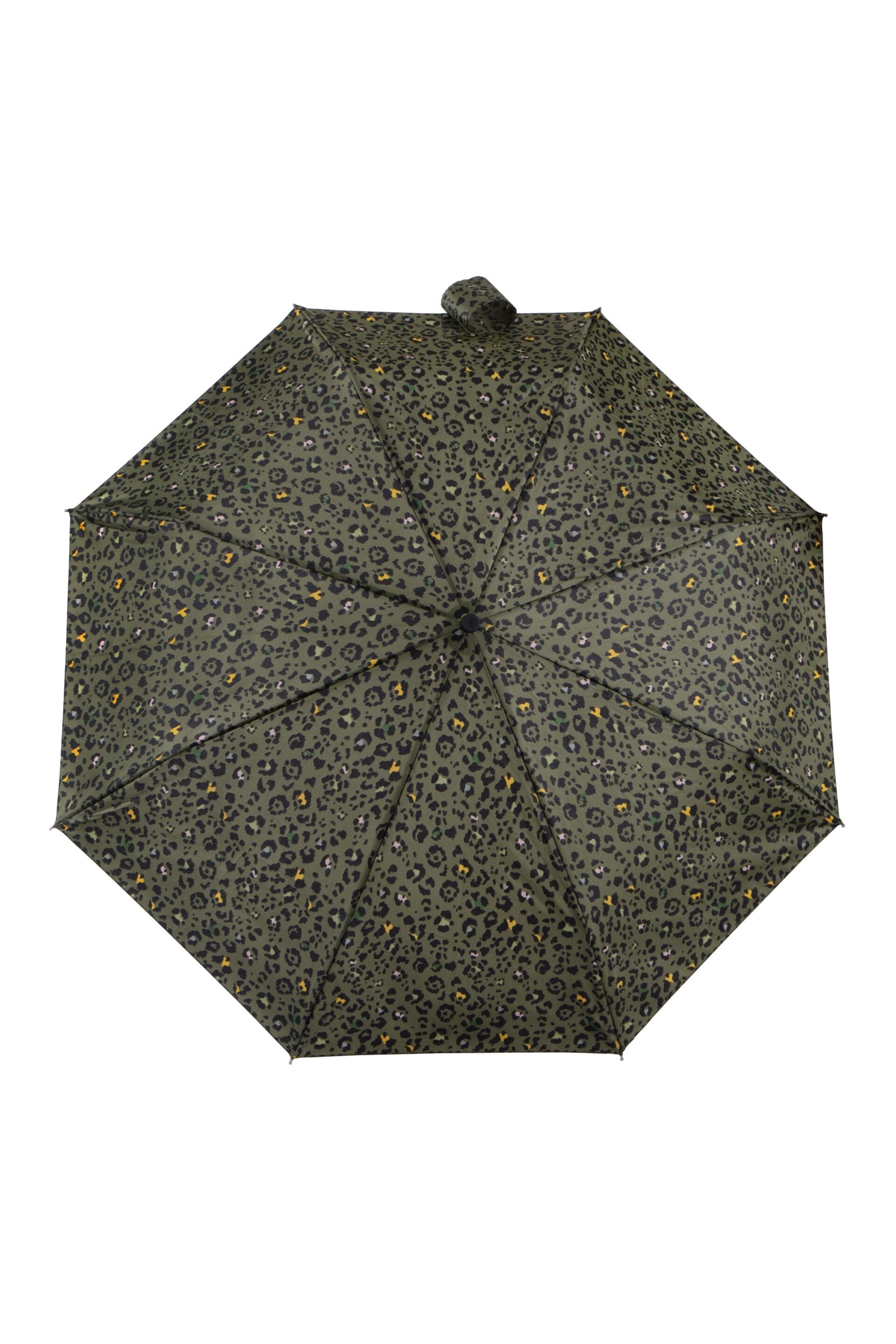 Totes Green Eco Xtra Strong Auto Open/Close Panther Print Umbrella - Image 2 of 4