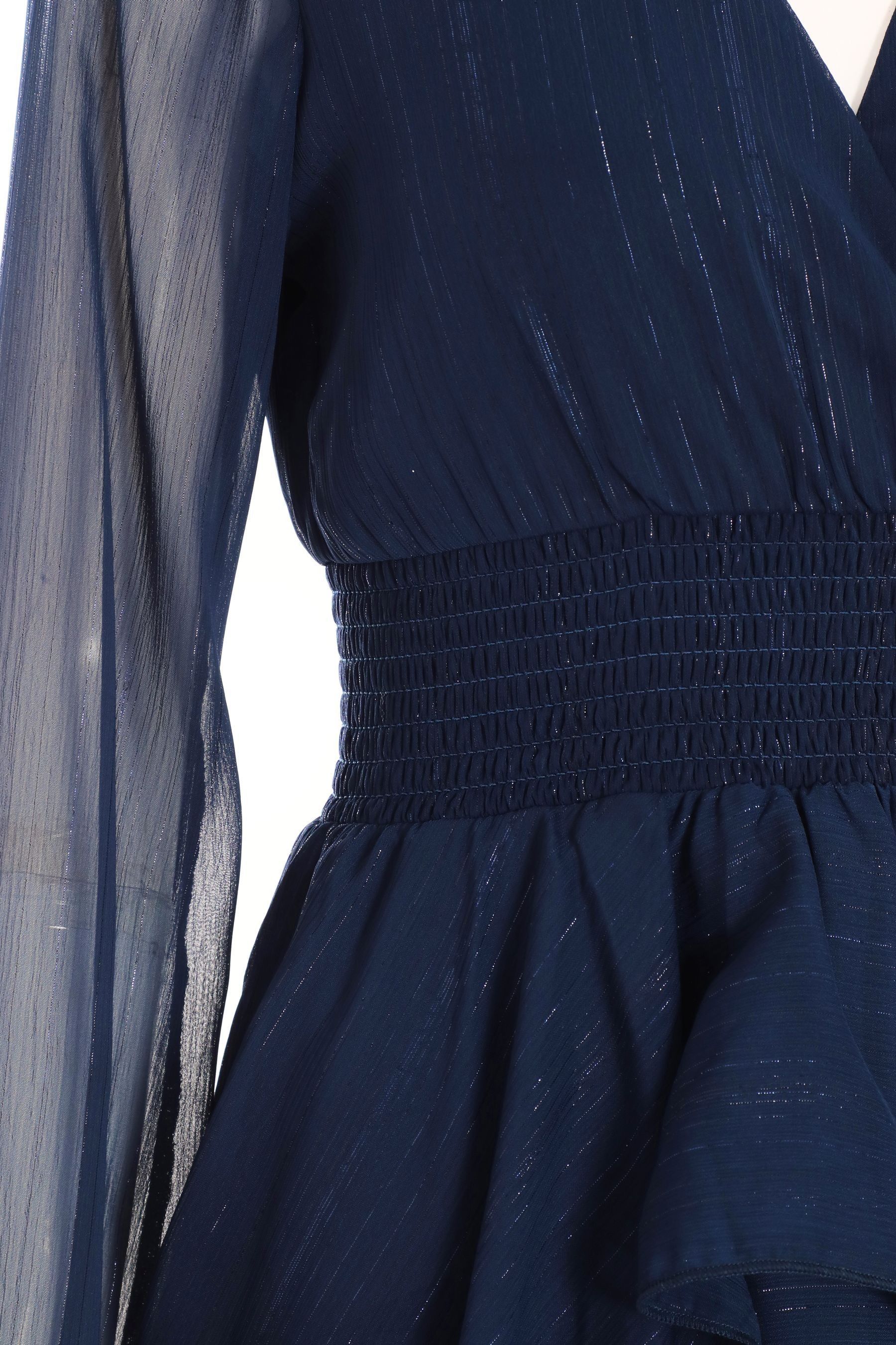 Quiz navy chiffon dress clearance