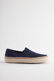 Navy Blue Mesh Espadrilles - Image 3 of 6