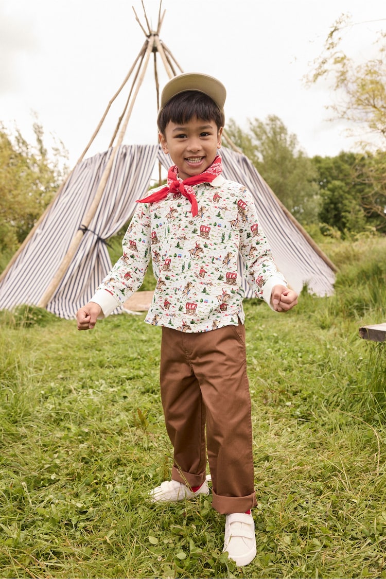 Ecru White Cath Kidston 100% Cotton Long Sleeve Polo Shirt (3mths-7yrs) - Image 2 of 23