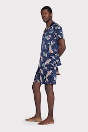 Chelsea Peers Blue Satin Koi Fish Print Short Pyjama Set - Image 2 of 5