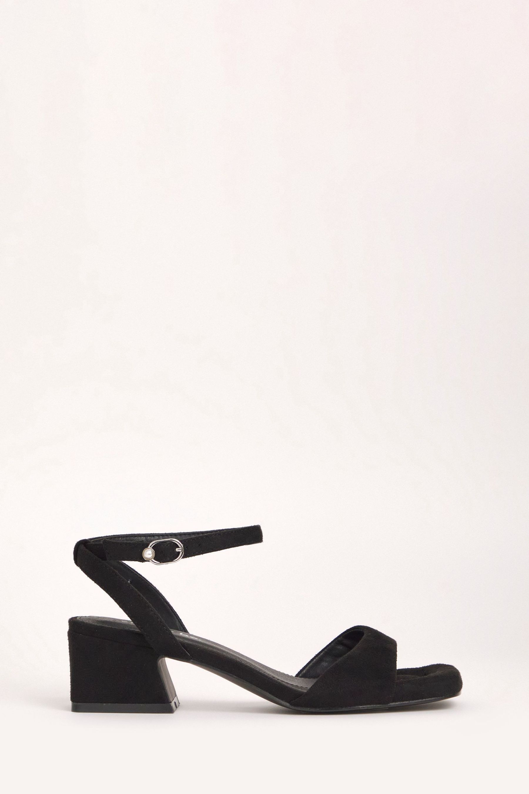 Buy Simply Be Black Standard Wide Fit Barely There on Low Block Heels from the Next UK online shop