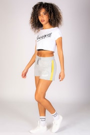 Pineapple Grey Womens Panel Sweat Shorts - Image 3 of 7