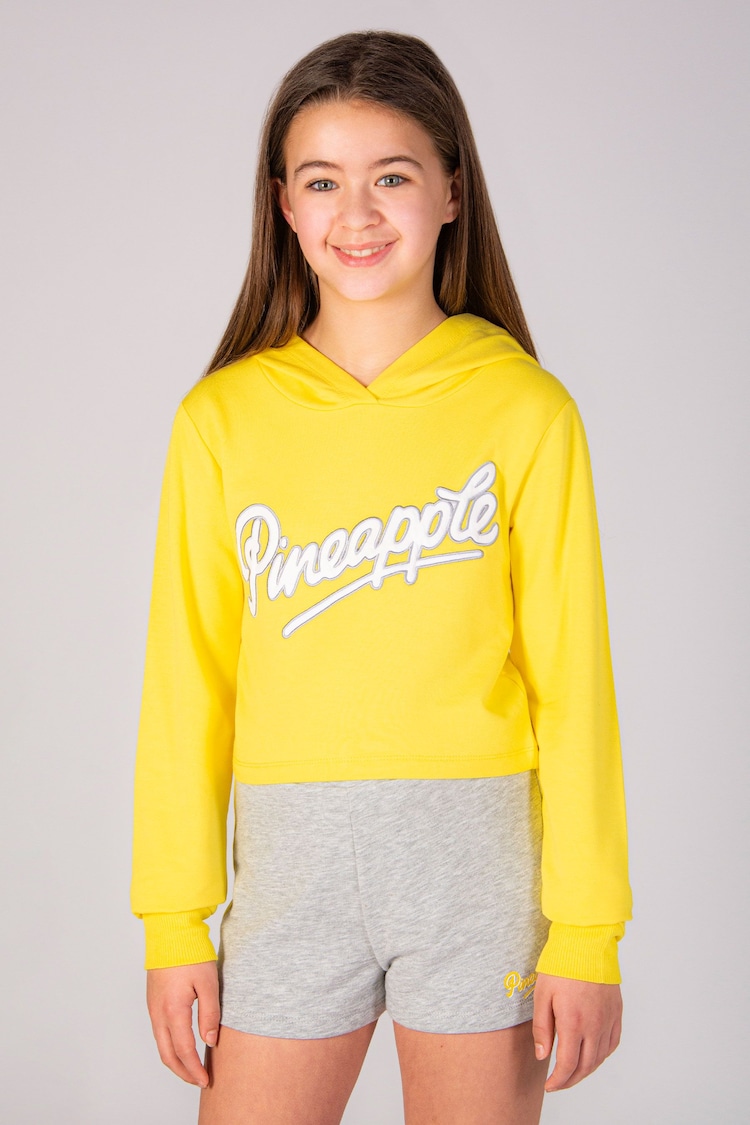 Pineapple Yellow Logo Girls Crop Hoodie - Image 1 of 6