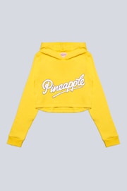 Pineapple Yellow Logo Girls Crop Hoodie - Image 5 of 6