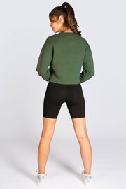 Pineapple Green Logo Womens Midi Crop Sweater - Image 4 of 5