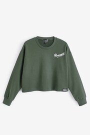 Pineapple Green Logo Womens Midi Crop Sweater - Image 5 of 5