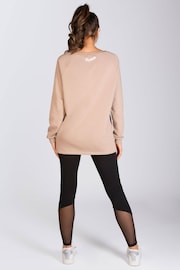 Pineapple Brown Off Shoulder Womens Longline Sweat Top - Image 5 of 6