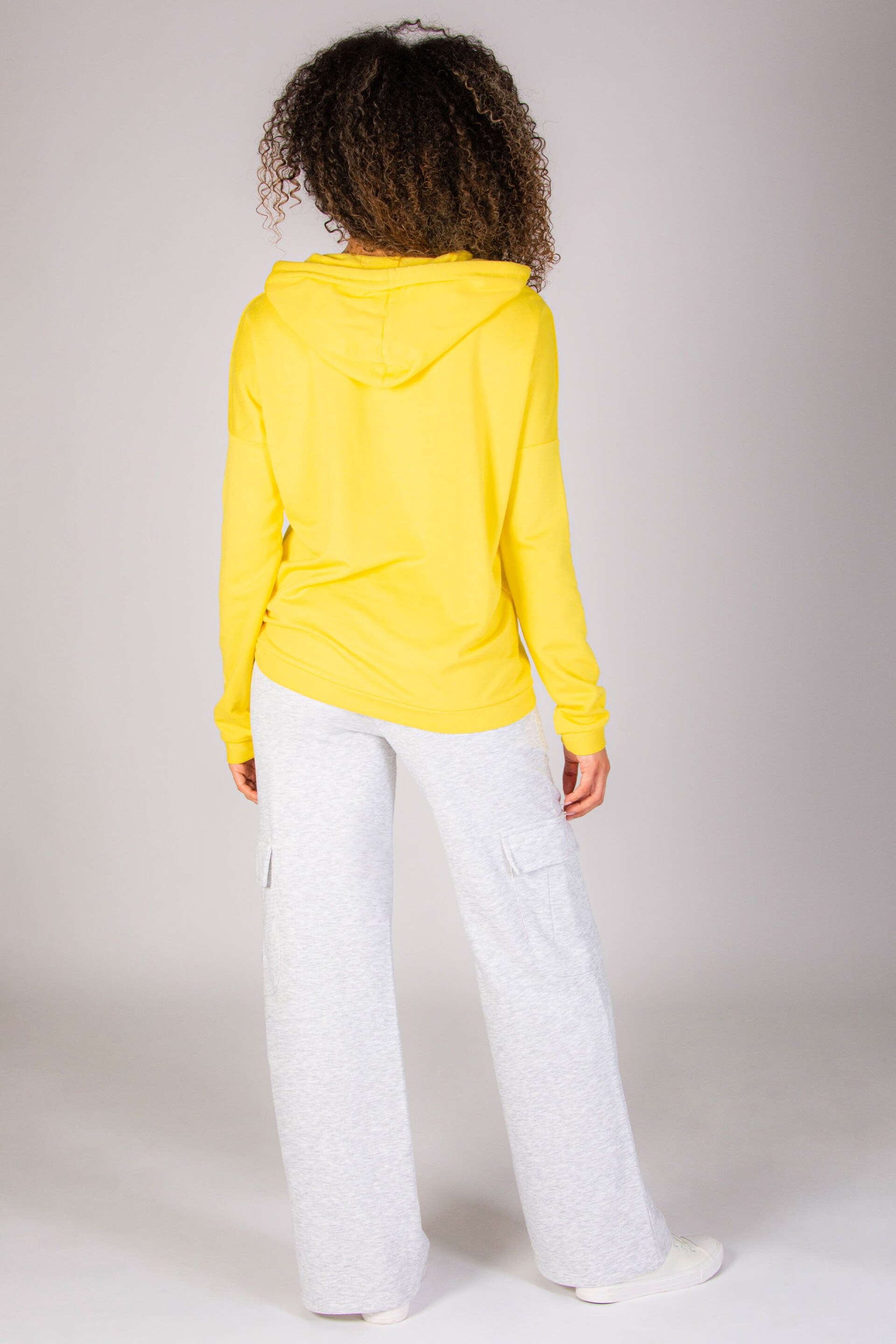 Pineapple Yellow Womens Logo Dip Hem Hoodie - Image 5 of 6