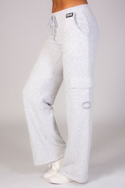 Pineapple Grey Womens Cargo Wide Leg Joggers - Image 4 of 8