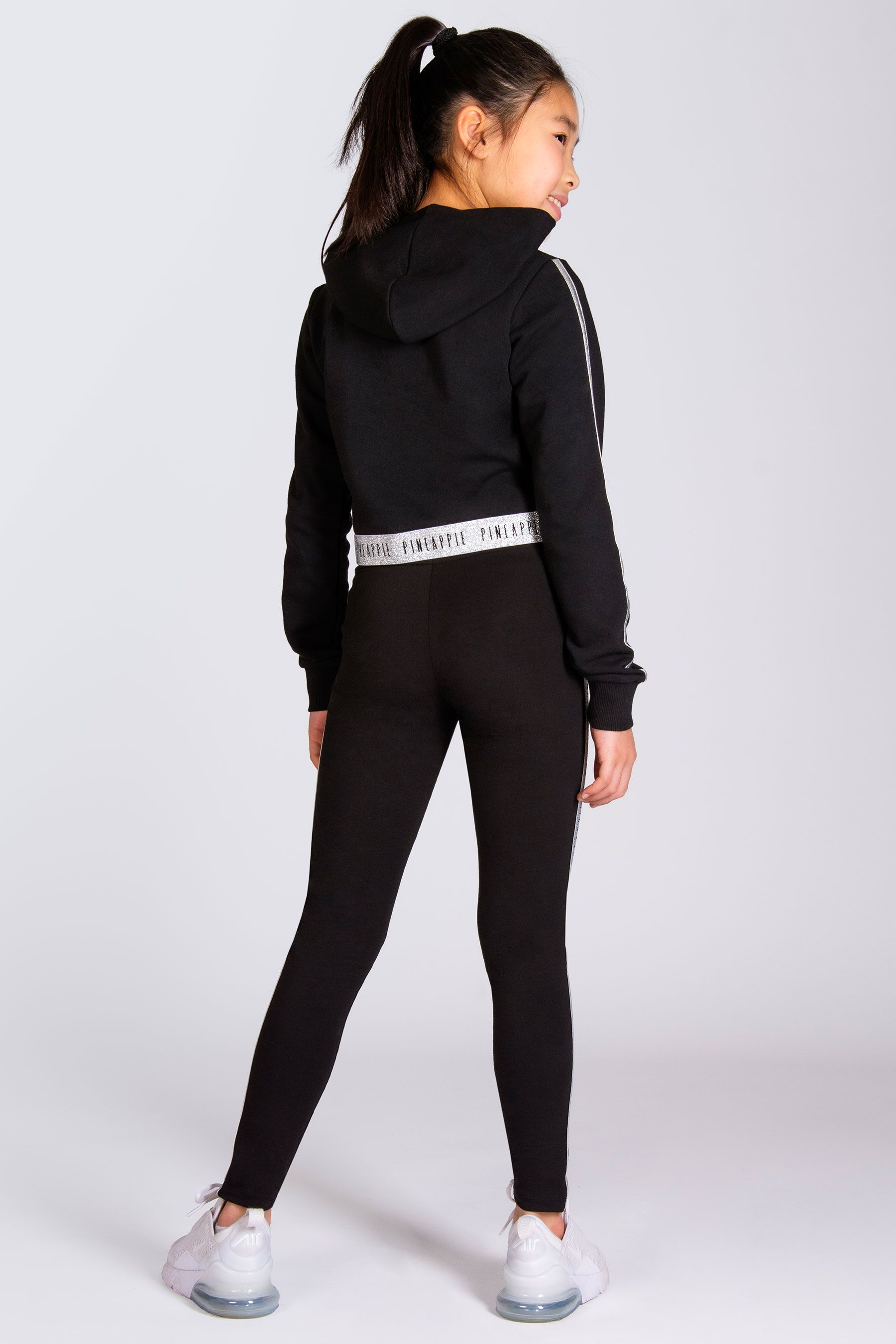 Buy Pineapple Black Glitter Tape Girls Leggings from Next Luxembourg