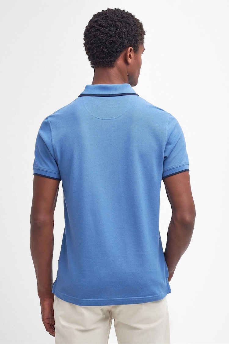 Barbour® Blue 100% Cotton Easington Polo Shirt - Image 2 of 6