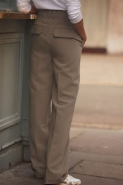 Brown / Khaki Twill Straight Trousers - Image 4 of 7