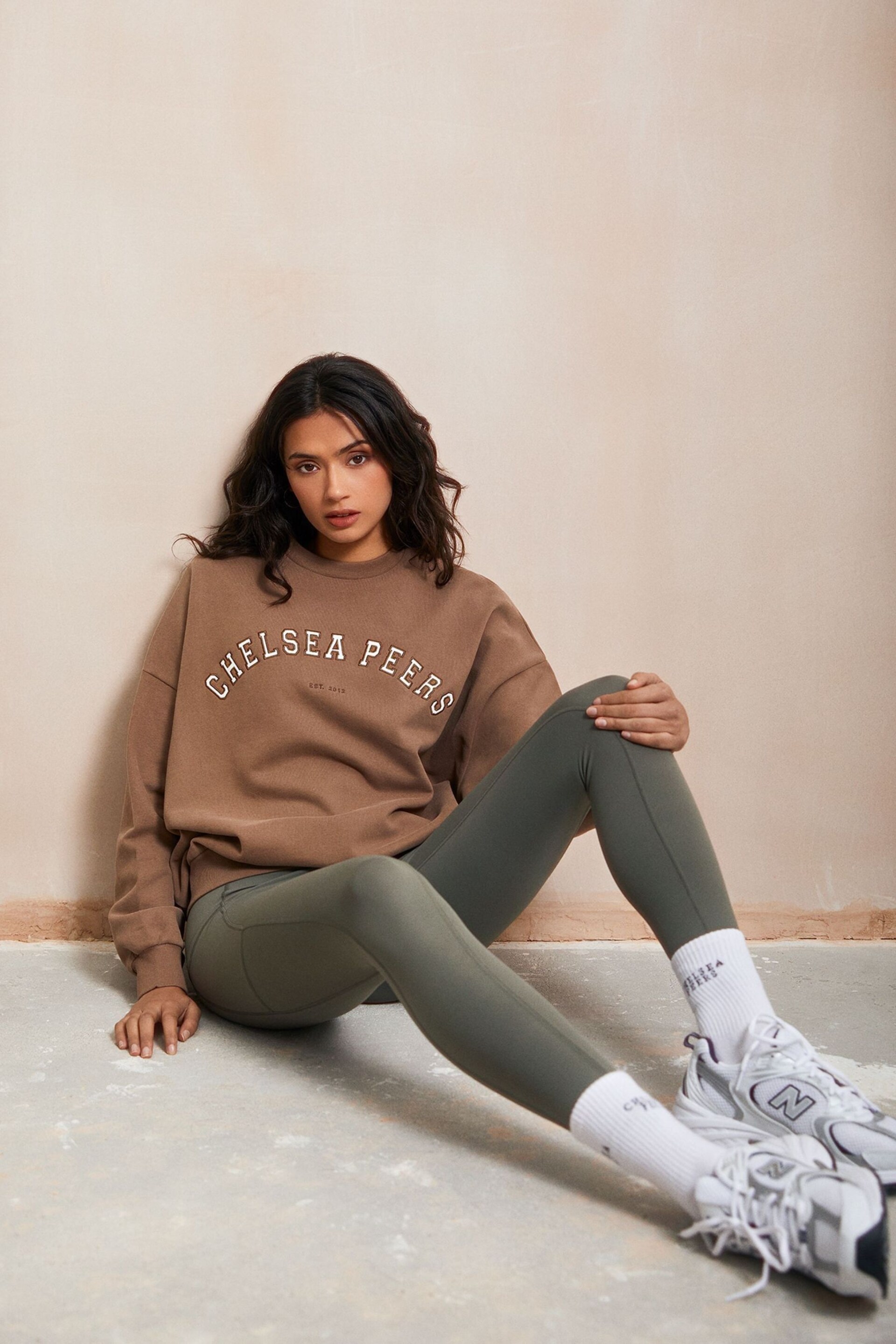 Chelsea Peers Brown Organic Cotton Logo Sweatshirt - Image 1 of 5