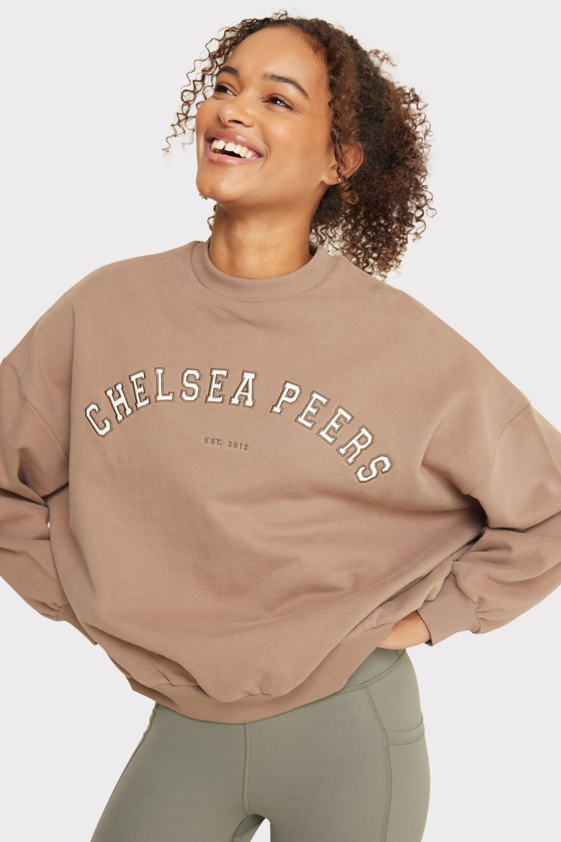 Chelsea Peers Brown Organic Cotton Logo Sweatshirt - Image 2 of 5