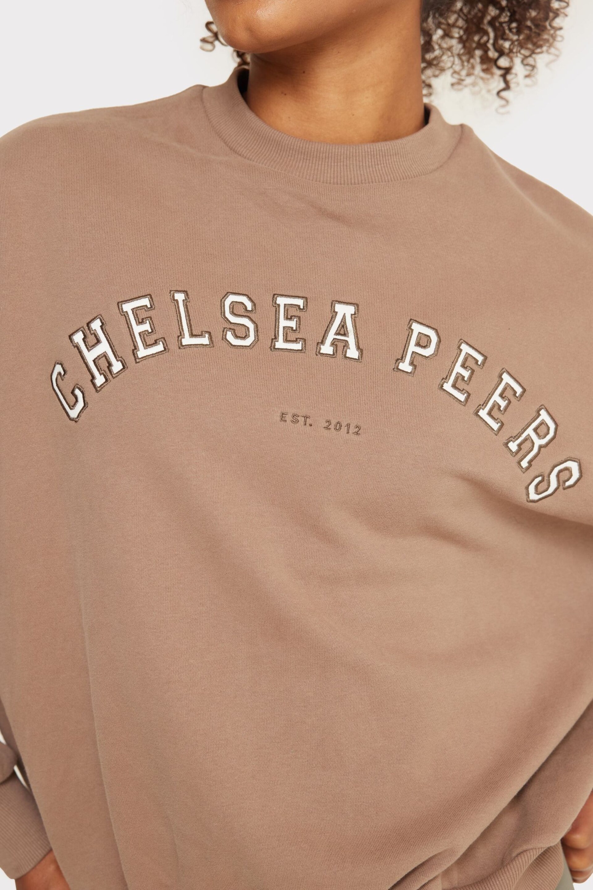 Chelsea Peers Brown Organic Cotton Logo Sweatshirt - Image 5 of 5