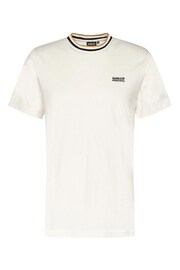 Barbour® International Buxton Tipped 100% Cotton White T-Shirt - Image 6 of 6