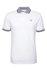 Barbour® White Cornsay 100% Cotton Polo Shirt - Image 6 of 6